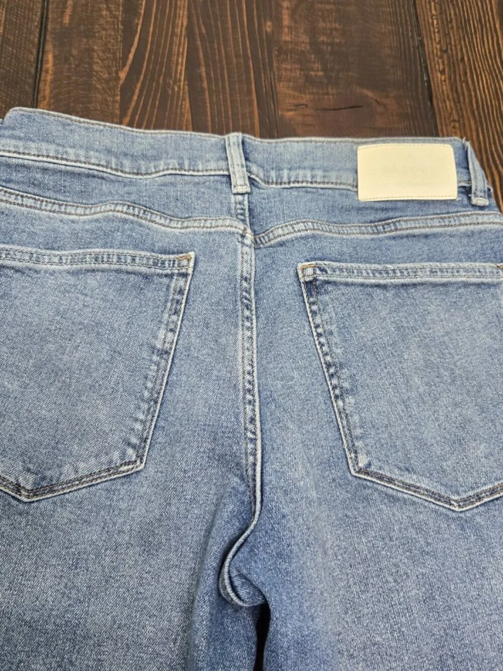 DL1961 Thea Boyfriend Maternity Jeans Womens 27 Blue Stretch Denim Under Belly
